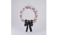 Skeleton Wreath Spooky Cranium Wreath Halloween Door Hanger for Porch, Wall, Mantel