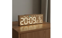 12/24 Hour Mode Temperature Display Timepiece Night Light LED Digital Alarm Timepiece Adjustable Brightness Timekeeping Device Snooze Function for Bedside, Office, Living Room