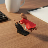 Magical Theme Witch Car Dashboard Ornament Easy Installation Flying Wizard Car Decoration No Batteries Needed Motion Activated Dashboard Figure 3D Printed for Fantasy Fans