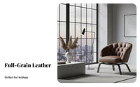 Upholstered Single-Person Couch Italian Design Highlight Chair Designer Look Deep Seat for Business Owners, Book Lovers