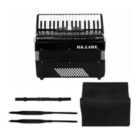 Piano Accordion 34-Key Accordion with Carrying Bag 72-Bass Instrument for Beginners, Adults, Training Lessons, Home Performance