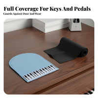 Piano Keyboard Dust Cover PU Leather Piano Protection Set Keyboard Cleaning Cloth