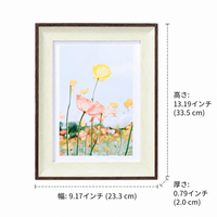 Photo Frame Newlyweds Tabletop Wall Mountable Resin Modern Minimalist Frame White Yellow Wood Grain