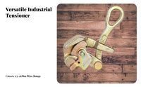 Long-Lasting Steel Cable Wire Rope Tightener Powerful Ratcheting System Hand Power Puller Portable for Electricians, Farms, Workshops