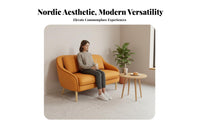 Upholstered Cafe Chair and Table Group Comfortable Curved Rear Armchair Modern Design Minimalist Design for Reception Area