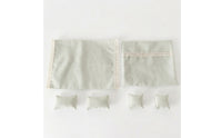 6 Pieces Dollhouse Bedding Set Textile Miniature Bedding Set Handcrafted Dollhouse Bedroom Collection with Throw Pillows for Hobbyists