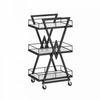 Salon Assistance Trolley Easy Assemble Multi-Tier Rolling Cart 3-Tier Rolling Cart Light Luxury Design Mobile Storage Trolley