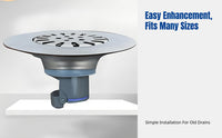 Round Floor Drain, Large Diameter, Bathroom Sewer, Anti-Odor, Universal, Renovation