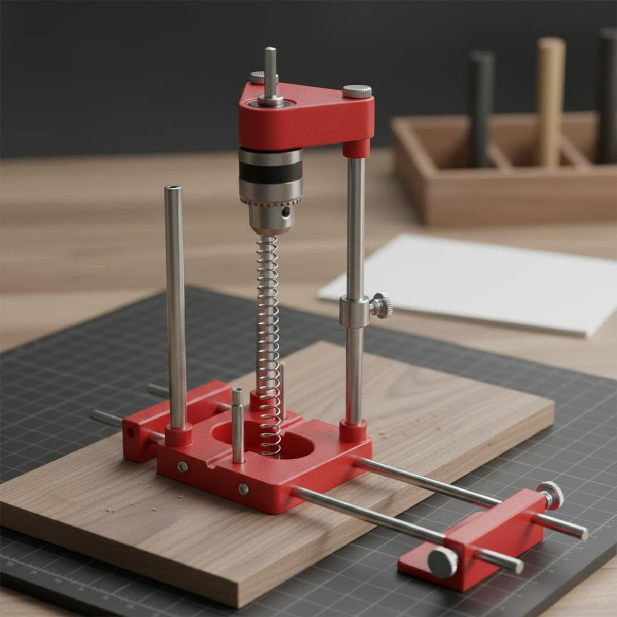 Aluminum Alloy Woodworking Drill Guide Versatile Use Woodworking Drill Sturdy Construction Portable Drilling Jig Detachable Extension Rods for Woodworkers, Carpenters, DIY Enthusiasts, Furniture Making, Cabinet Installation, Home Improvement