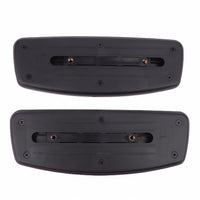 Screw-Mount Office Chair Armrest Polished Underside Plastic Chair Armrest Curved Rectangular Arm Support Black