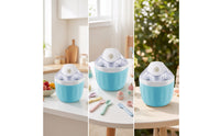 Ice Cream Machine Electric Countertop Ice Cream Machine Appliance Compact Homemade for Families, Kitchen, Home