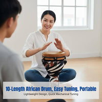 Hand Drum, African Drum, Mechanical Tuning, Lightweight, Portable, For Performance, Teaching, Playing