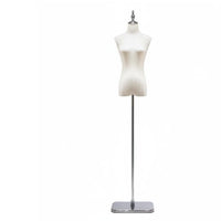 Half Body Dress Form with Stand Stable Metal Base for Trade Display