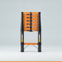 Telescopic Ladder with Hooks Heavy-Duty Ladder Aluminum for Homeowners, Contractors, Home Maintenance, Outdoor Work
