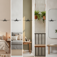 Airplane Metal Wall Art for Kids' Room Decor