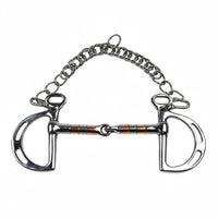 Kimberwicke Bridle Control Piece Chain Equestrian Gear Slotted Cheeks for Horseback Riding