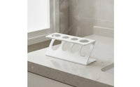 Electric Toothbrush Stand Space Saving Toothbrush and Toothpaste Holder Wide Opening Design Vanity Storage Rack for Washstand