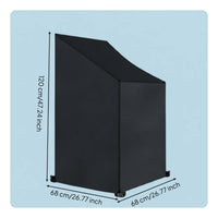 Waterproof Stackable Patio Chair Cover Weather Resistant Stacking Chair Cover Dustproof for Garden