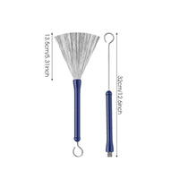 Wire Drum Brush Stainless Steel Jazz Drum Brush Soft Bag Music Accessory for Drummers, Performance, Practice