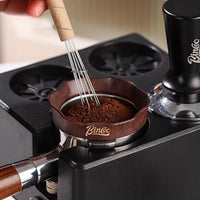 Walnut Finish Coffee Dosing Funnel Secure Dosing Funnel Stable Low-Height for Espresso Lovers