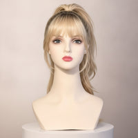 Mannequin Head with Shoulders Realistic Hairpiece Stand Skin Tone Cosmetology Head for Cosmetologists