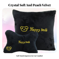 Car Headrest and Rear Pad Set All-Year Car Headrest and Rear Support Set Bone Shaped Neck Pillow Slow Recovery for Driving