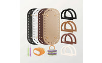 Oval DIY Crochet Handbag Kit Long-Lasting Crochet Bag Kit with Handles Sturdy Bag Foundation and Handles Set Complete for Crafters