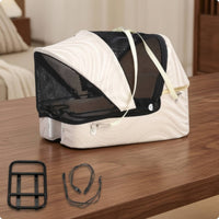 Breathable Pet Bike Seat with Mesh Canopy Travel-Friendly Bike Pet Carrier Long-Lasting Dog Bike Basket Rigid for Commuting