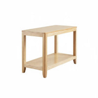 Solid Wood Construction 2-Tier Side Table Minimalist Design 2-Tier End Table Multi-Functional Bedside Stand Versatile Use for Apartment Dwellers, Homeowners, Families, Living Room, Bedroom, Hallway, Entryway