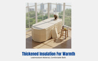 Foldable Bathtub, PVC Insulated Soaking Tub, Quick Setup, Home Spa