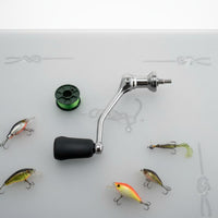 Foldable Design Rotating Reel Handle Wide Compatibility Replacement Reel Handle Non-Slip Grip for DIY Enthusiasts