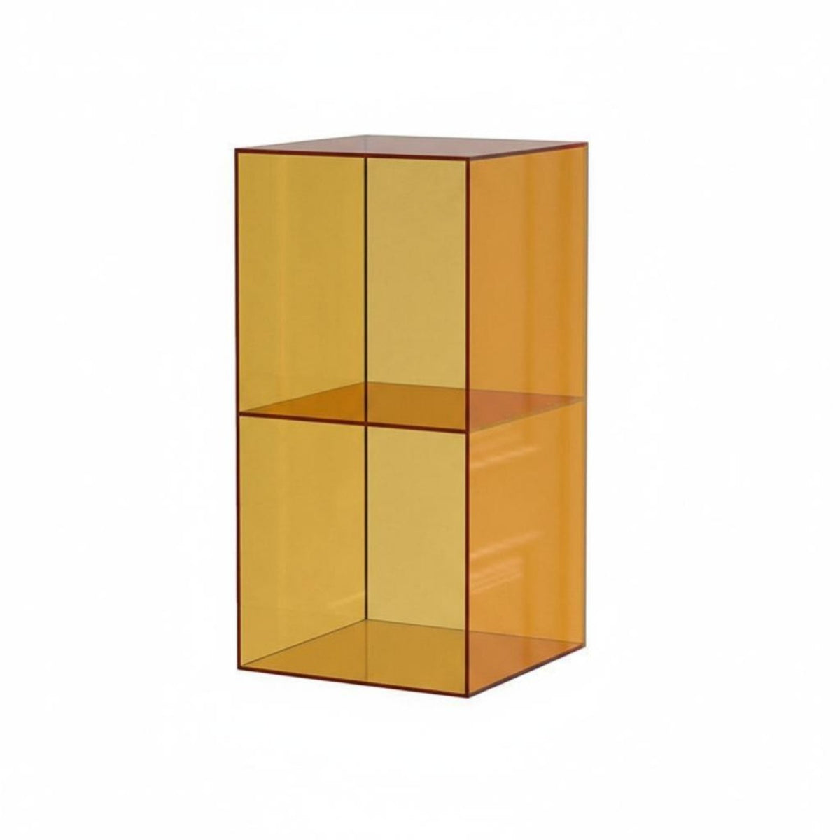 Movable Colored Acrylic Cube Table Small-Space Friendly Clear Occasional Table Multi-Functional Nightstand Modern Design for Apartment Dwellers, Homeowners, Interior Decorators, Living Room, Bedroom, Entryway, Office