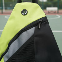 Portable Pickleball Sling Bag Lightweight Pickleball Paddle Bag Multiple Pockets Triangular Sports Backpack Bottle Holders