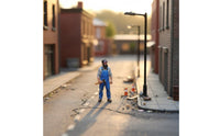 3D Printed 1/64 Scale Worker Figure Highly Detailed Miniature Handyman with Hammer Hand Painted Miniature Scene Accessory Resin Material for Hobbyists