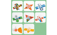 8 Pieces Transparent Geometric Solids Visual Demonstration Tool Transparent Geometry Models Foldable 3D Shapes Kit for Primary School Students
