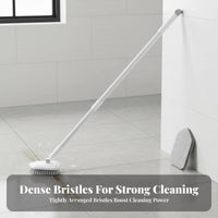 Telescopic Floor Brush Adjustable Pole Deep Clean for Bathrooms