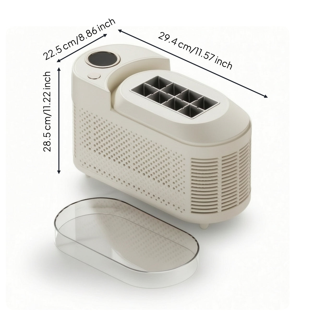 Mini Ice Maker with Handle Transparent Tabletop Ice Maker for Kitchen, Dorm Room
