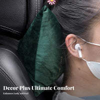 2 Pieces Car Headrest and Support Cute Design Soft Neck and Back Cushion Supportive Comfort Soft Support Pillow for Road Trips, Travel