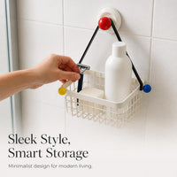 Suction Cup Wall-Mounted Facial Tissue Dispenser Basket for Bathroom