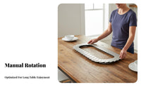 Extendable Rotating Tray Smooth Rotation Modular Dining Table Turntable Easy to Clean Adjustable Table Server for Families, Parties, Restaurants