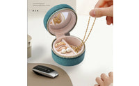Compact Mini Jewelry Box Travel-Friendly Velvet Jewelry Box Small Organizer Simple for Handbag