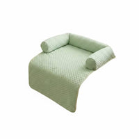 Lightly Padded Quilted Bolster Pet Pad Nest-Like Dog Sofa Bed Rounded Corners Dog Couch Bed