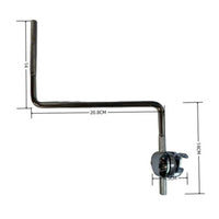 Drum Cymbal Extension Arm Multi-Functional Clamping Cymbal Reach Arm Adjustable Drum Set Extension Mount for Studio Audio Production