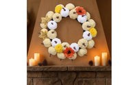 Autumn Wreath Farmhouse-Themed Thanksgiving Wreath Artificial Decorations for Entryway, Mantel