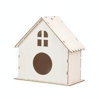 Paint Your Own Paintable Wooden Birdhouse Easy to Assemble DIY Birdhouse Kit Arts and Crafts for Outdoor, Yard