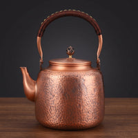 Copper Kettle with Strainer Traditional Hammered Copper Teapot
