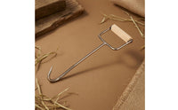 Light-Colored Grip Pad Metal Hay Bag Hook Rectangular Handle Hay Bag Hook Straight Shaft