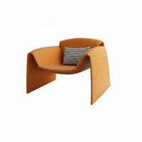 Minimalist Design M-Shaped Armchair Sculptural Form Accent Chair Easy to Maintain Indoor Furniture Ergonomic Design for Interior Designers, Apartment Dwellers, Living Room, Lounge, Reading Nook, Bedroom