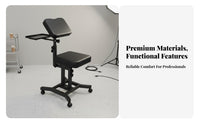 Multi-Functional Multifunctional Chair Ergonomic Design Adjustable Chair Padded Seat Adjustable Artist Stool High-Density Foam Cushion for Beauticians, Estheticians, Massage Therapists, Spa