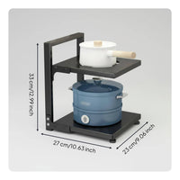 Multi-Layer Pot and Pan Shelf Easy Assembly Pots and Pans Organizer Heavy Duty Under Cabinet Shelf